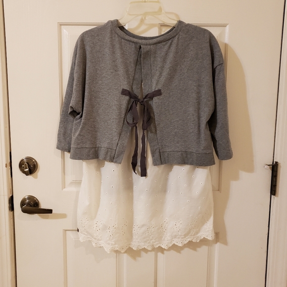 Matilda Jane Gray Blouse Size S - Picture 3 of 5